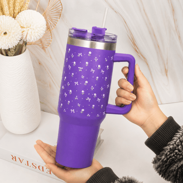 Tulip & Bow Lavender Petals Stainless Steel Tumbler - Memories InsiteTULIP & BOW TUMBLER PURPLE STANLEY WITHOUT CHARM