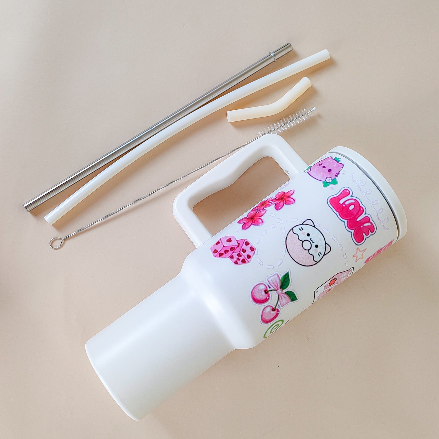 Cute Kawaii Sticker Tumbler