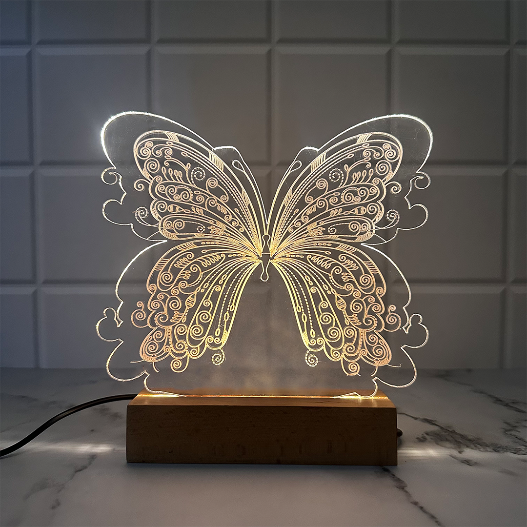 Butterfly Glow 3D Desk Lamp – Grace in Every Light
