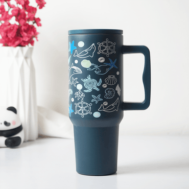 Deep Sea Dream Tumbler - Memories InsiteDEEP SEA DREAM PRINTED 40 OZ TUMBLER- BLUE WITHOUT CHARMS