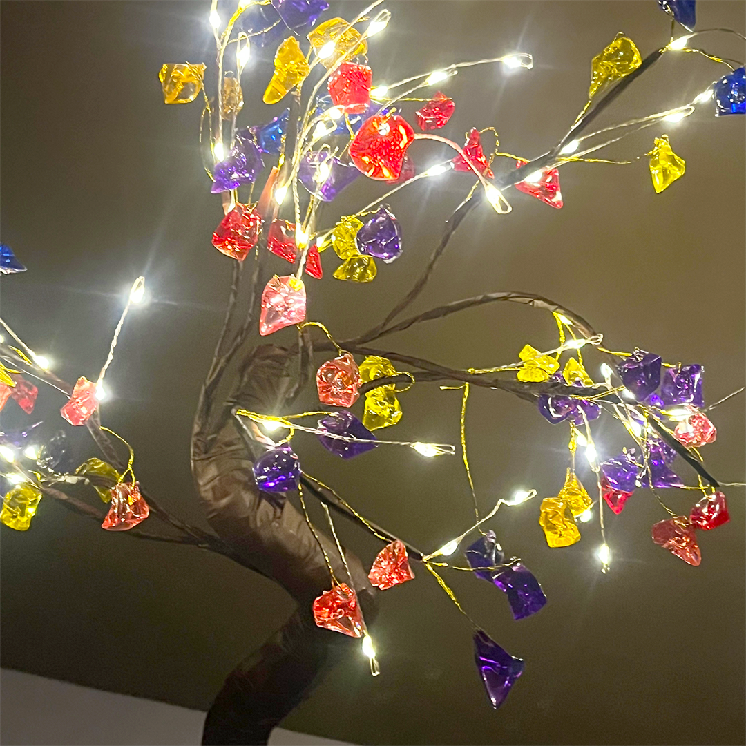 Memories Insite LED Bonsai Crystal Tree Light – 45 cm Decorative Night Lamp