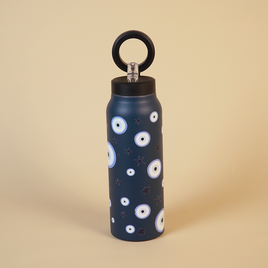 Evil Eye Print Stainless Steel Water Bottle