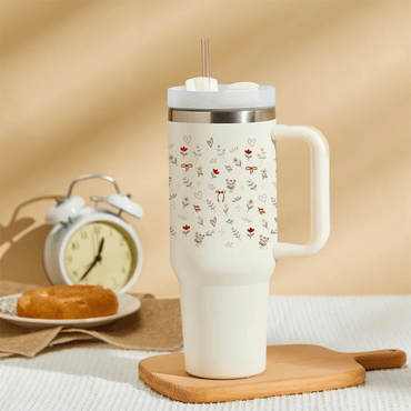 Blushing Flora Coquette Tumbler - Memories InsiteTINY FLORAL TUMBLER-(WHITE)