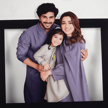 Personalized Family Photo Frame | Custom Cartoon Portrait Frame - Memories InsitePERSONALIZED FAMILY PHOTO FRAME -1