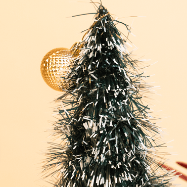 Mini Snowy Tinsel Christmas Tree - Memories Insite