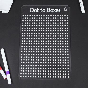 Reusable Dot to Boxes Learning Board for Kids with pen box & Cleaning Cloth - Memories Insite