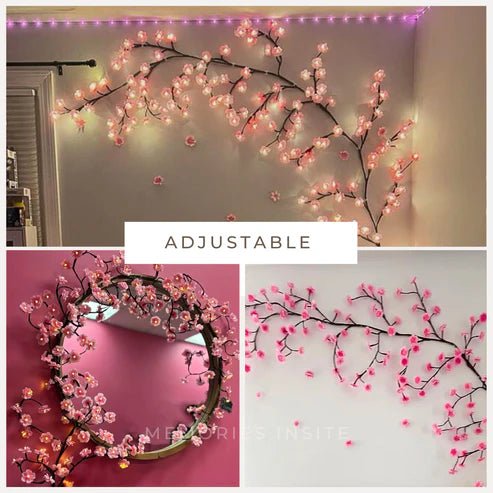 MEMORIES INSITE® PINK ROSE TREE BRANCH WALL LIGHT - Memories InsiteROSE CHERRY BLOSSOM LIGHT-PINK