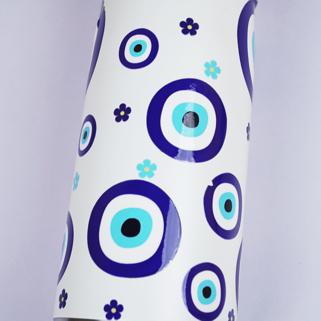 Blue Evil Eye Stainless Steel Water Bottle - 650 ML - Memories InsiteBLUE EVIL EYES BOTTLE