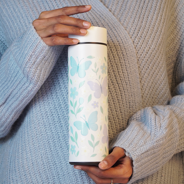 Butterfly Print Stainless Steel Water Bottle