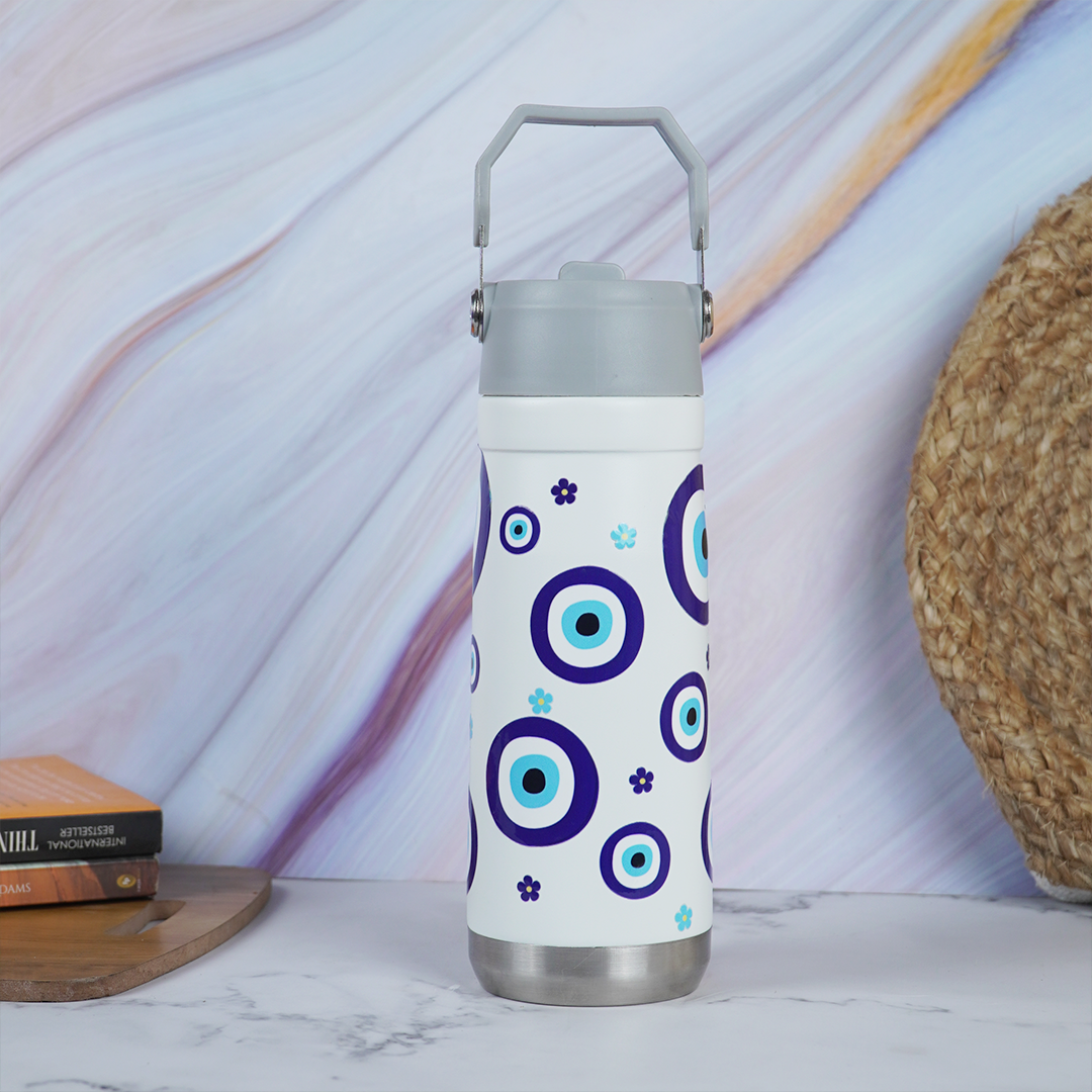 Blue Evil Eye Stainless Steel Water Bottle