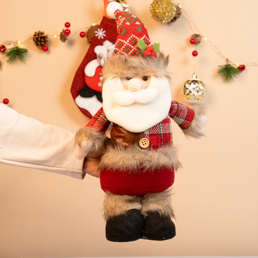 Christmas Plush Santa Doll – Cute Standing Santa Decoration