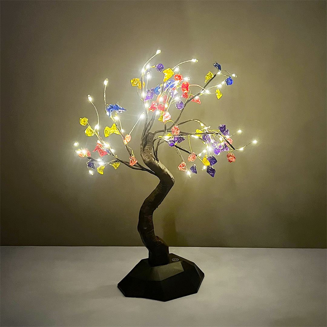 Memories Insite LED Bonsai Crystal Tree Light – 45 cm Decorative Night Lamp