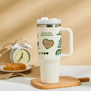 The Matcha Magic Tumbler - Memories InsiteGREEN STICKER TUMBLER-WHITE STAN