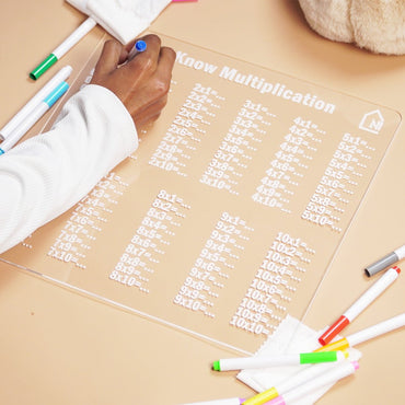 Reusable “I Know Multiplication” Practice Board for Kids | Washable Math Learning Board - Memories InsiteWashable Math Learning Board
