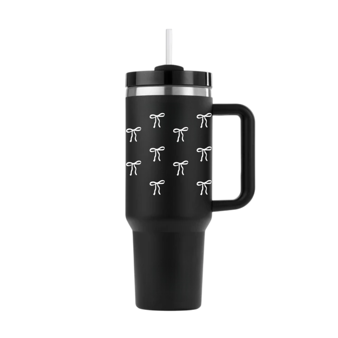 Bowsie™ Tumbler with Straw & Lid in Black