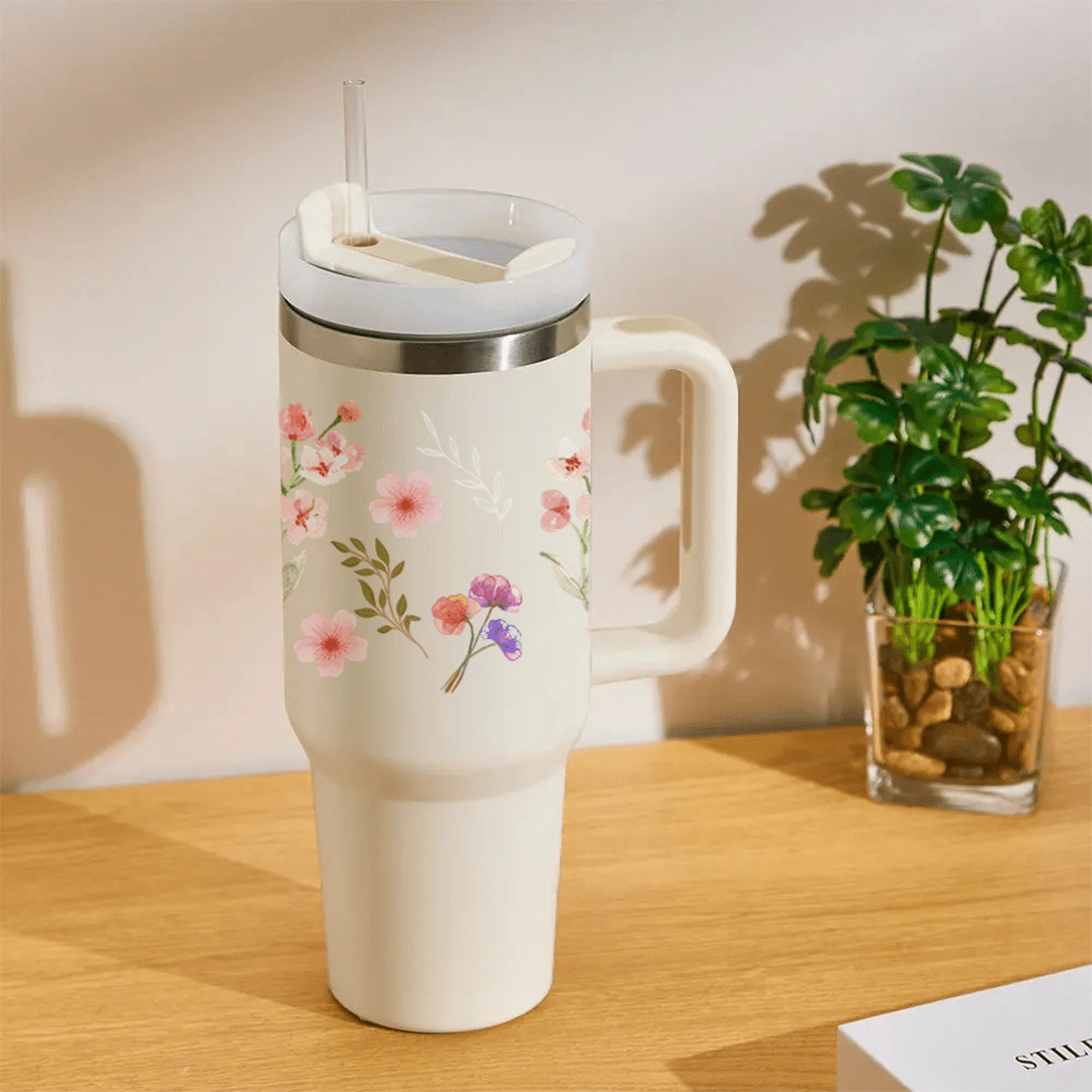 Blossom Floral Tumbler - Memories InsiteBLOSSOM PINK FLORAL TUMBLER-PINK STAN