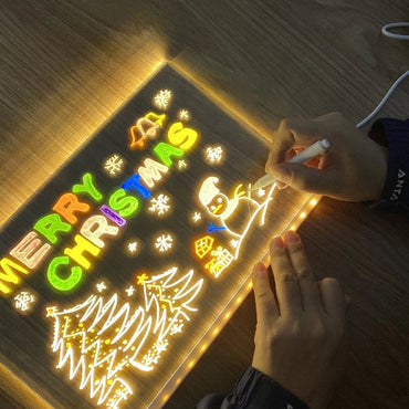 3D Acrylic Writing Board with Pen & Light - Memories InsiteTripod Message Board -3