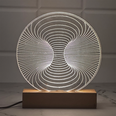 Crystal Glow 3D Round Lamp – Shine with Style & Sophistication