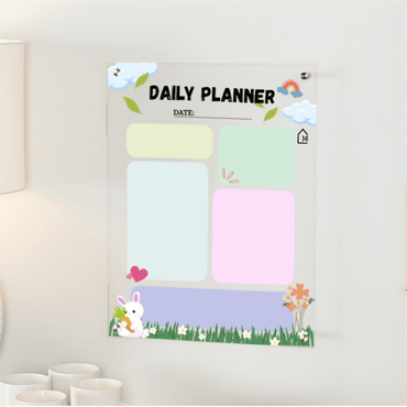Acrylic Wall Task Planner – Reusable & Stylish Organizer for Home, Office & Kids - Memories InsiteDAILY ACRYLIC WALL PLANNER II