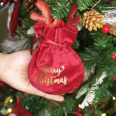 Christmas Velvet Gift Bag - Memories Insite