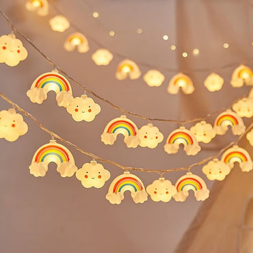Rainbow & Cloud Festive String Lights