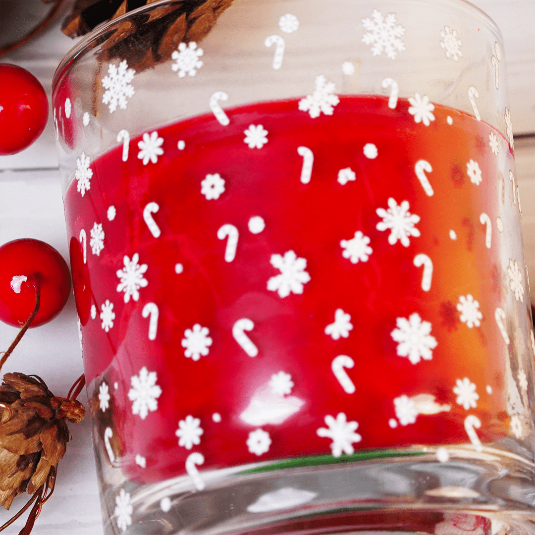 Set-3 Christmas Snowflake Scented Glass Candles - Memories Insite