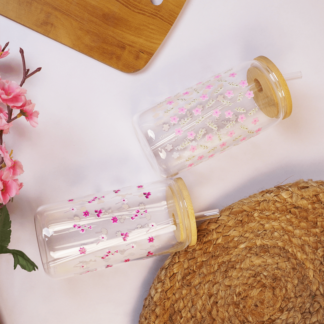 Set-2 Cute Reusable Water Glass - Memories Insite