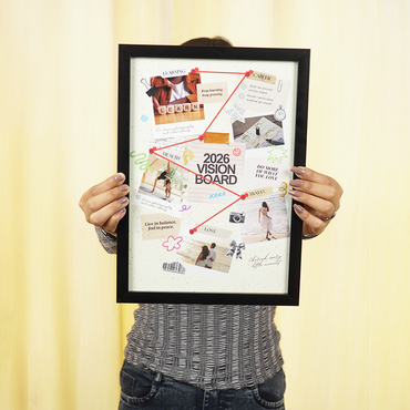 2026 Vision Board Frame | Motivational Goal Planner Wall Frame