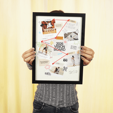 2026 Vision Board Frame | Motivational Goal Planner Wall Frame - Memories Insite2026 VISION BOARD FRAME