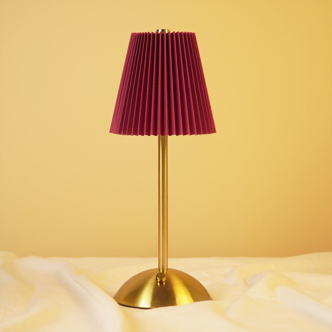 Elegant Pleated Table Lamp with Warm Ambient Light - Memories InsiteTABLE LAMP WITH WARM AMBIENT LIGHT