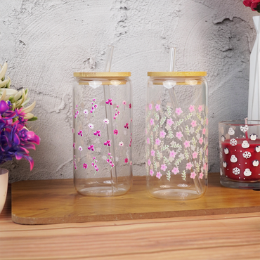 Set-2 Cute Reusable Water Glass