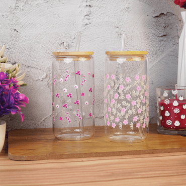 Set-2 Cute Reusable Water Glass - Memories Insite