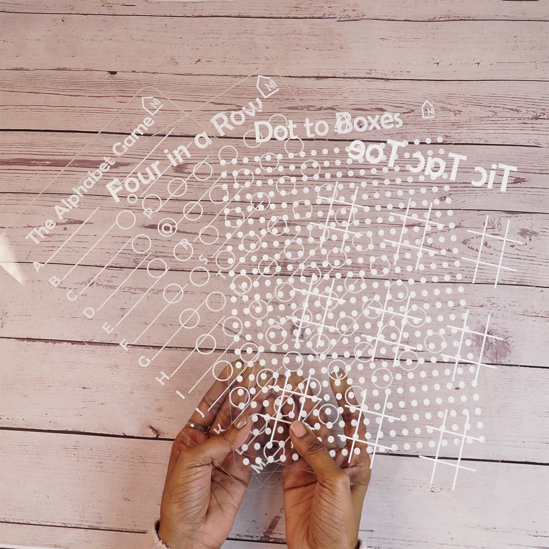 Reusable Tic Tac Toe Learning Board for Kids with pen box & Cleaning Cloth