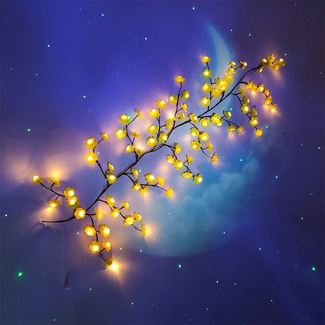 MEMORIES INSITE® YELLOW ROSE TREE BRANCH WALL LIGHT - Memories InsiteYELLOW ROSE TREE BRANCH LIGHT