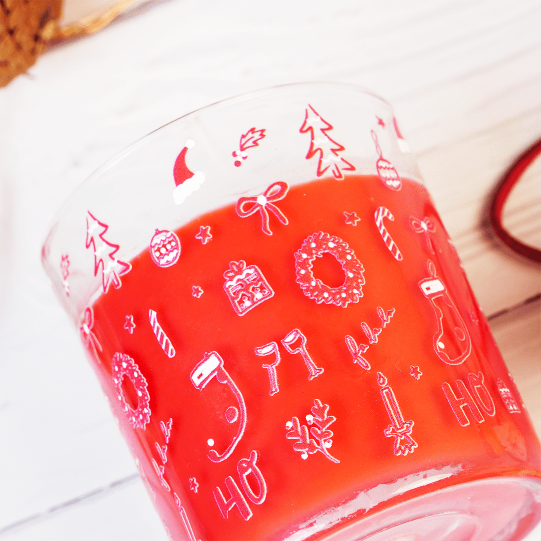 Set-3 Christmas Ho Ho Ho Scented Glass Candles - Memories Insite