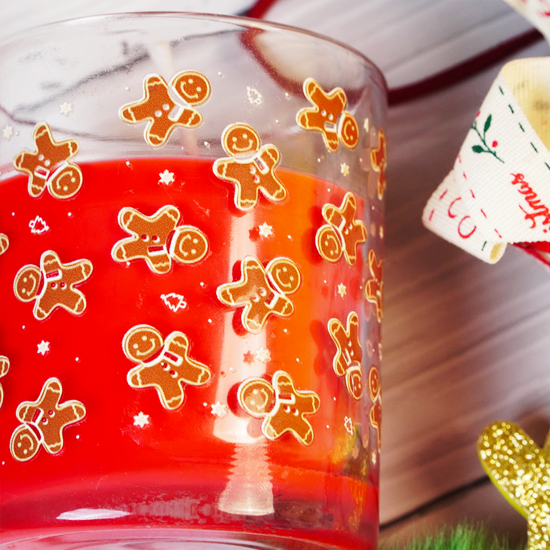 Set-3 Christmas Gingerbread Scented Glass Candles - Memories Insite