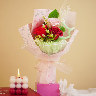 Handcrafted Artificial Rose Bouquet - Memories InsiteRED ROSES