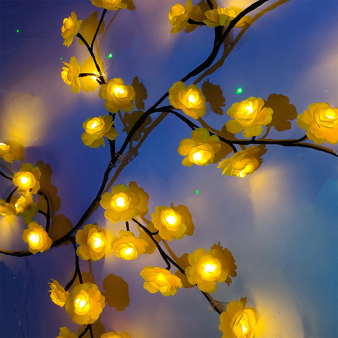 MEMORIES INSITE™ YELLOW ROSE TREE BRANCH WALL LIGHT