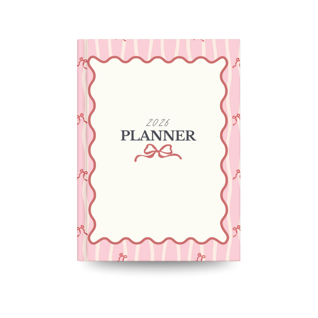 2026 Pink Planner | Cute Daily Organizer with Bow Design - Memories Insite
