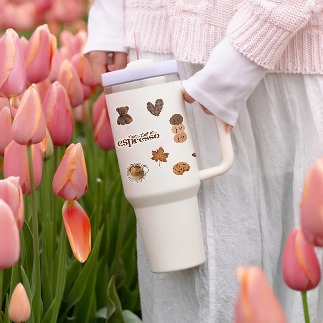Cute Aesthetic Wrap Brown tumbler