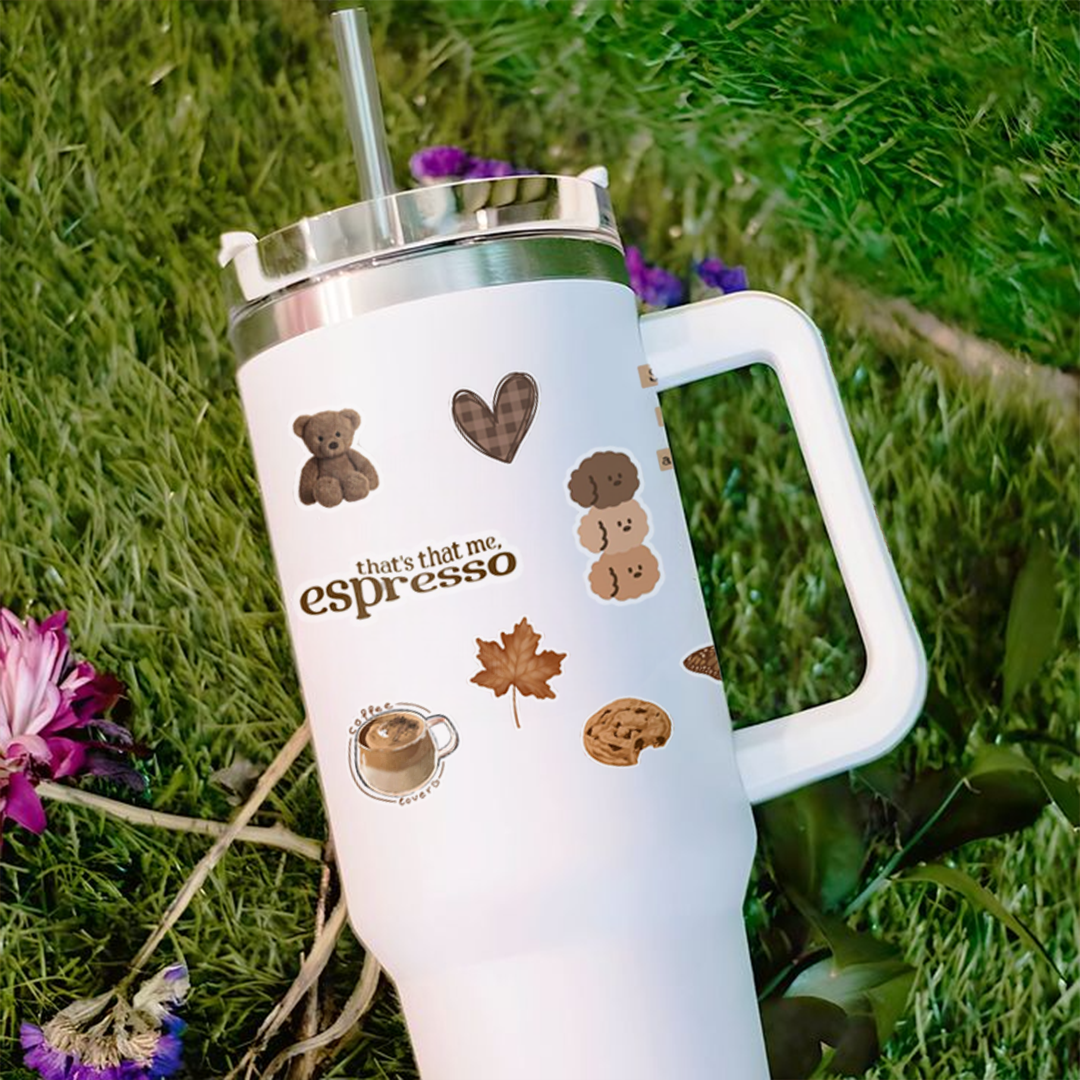Cute Aesthetic Wrap Brown tumbler