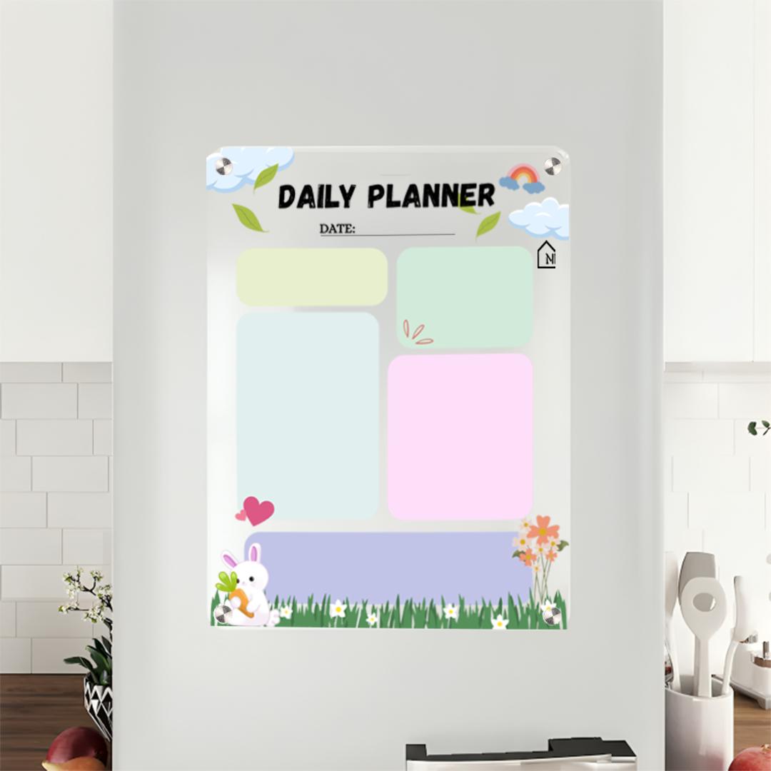 Acrylic Wall Task Planner – Reusable & Stylish Organizer for Home, Office & Kids