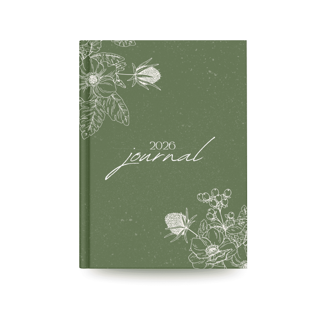 2026 Journal | Botanical Green Daily Writing Notebook - Memories Insite