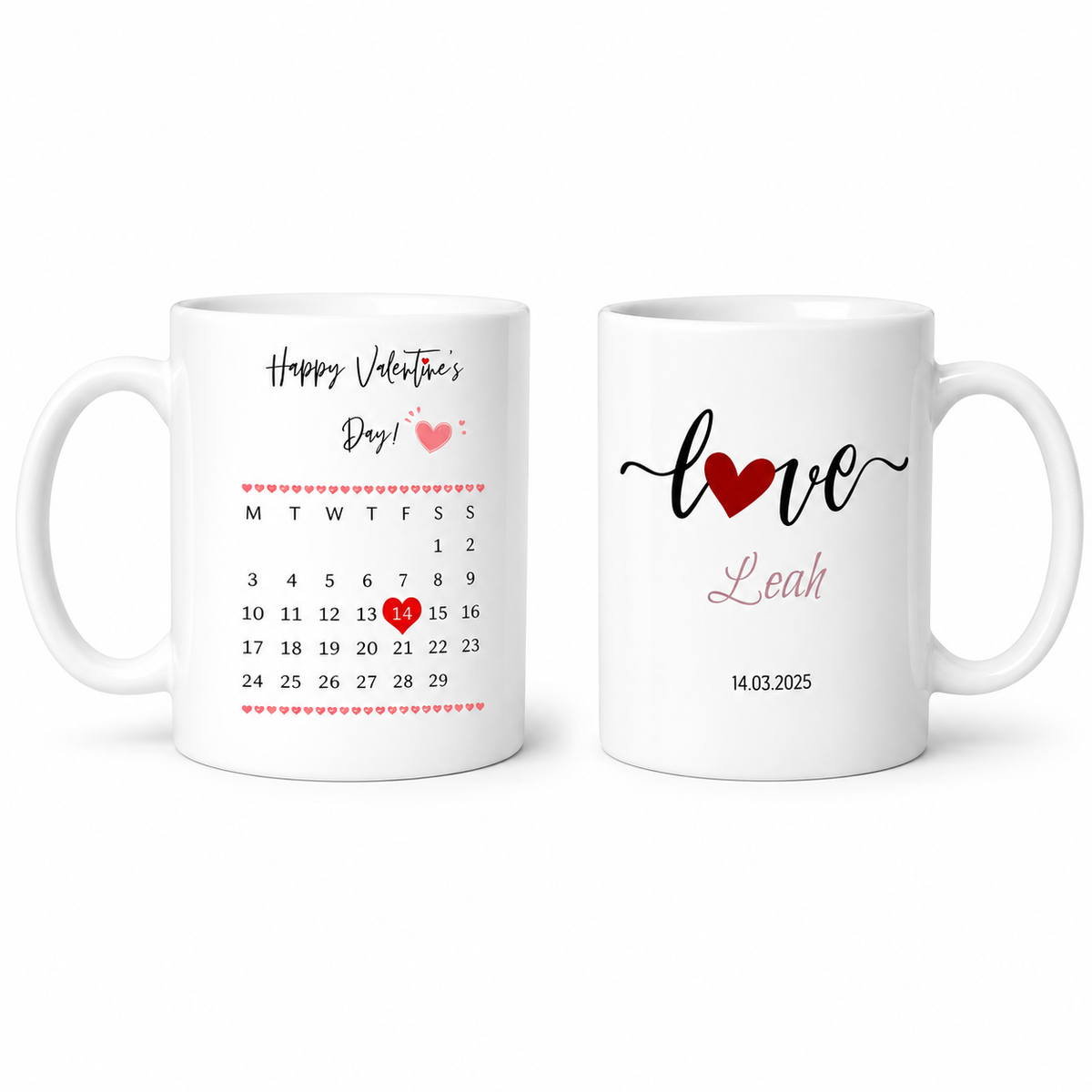 Personalized Valentine's Day Ceramic Coffee Mug