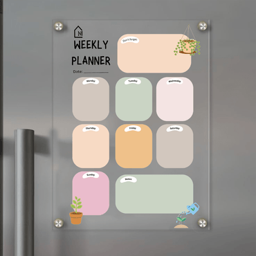Magnetic Weekly Planner for Fridge | Home Organizer with Notes & Reminder Sections - Memories InsiteWEEKLY COLORFUL FRIDGE PLANNER WITH REMINDER I