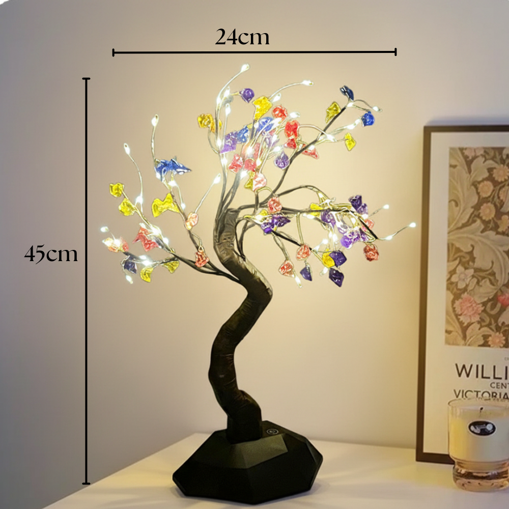 Memories Insite LED Bonsai Crystal Tree Light – 45 cm Decorative Night Lamp