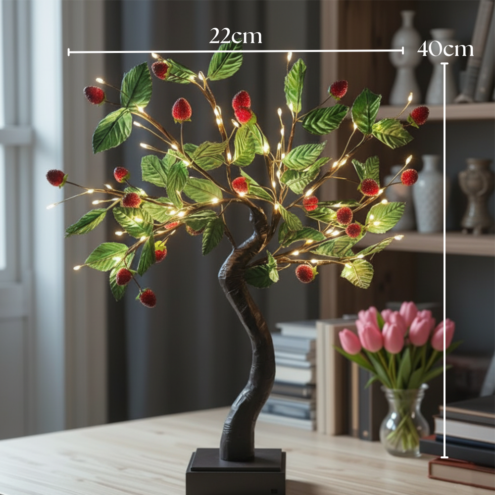 LED Decorative Fruit & Leaf Bonsai Tree Light – 40 cm