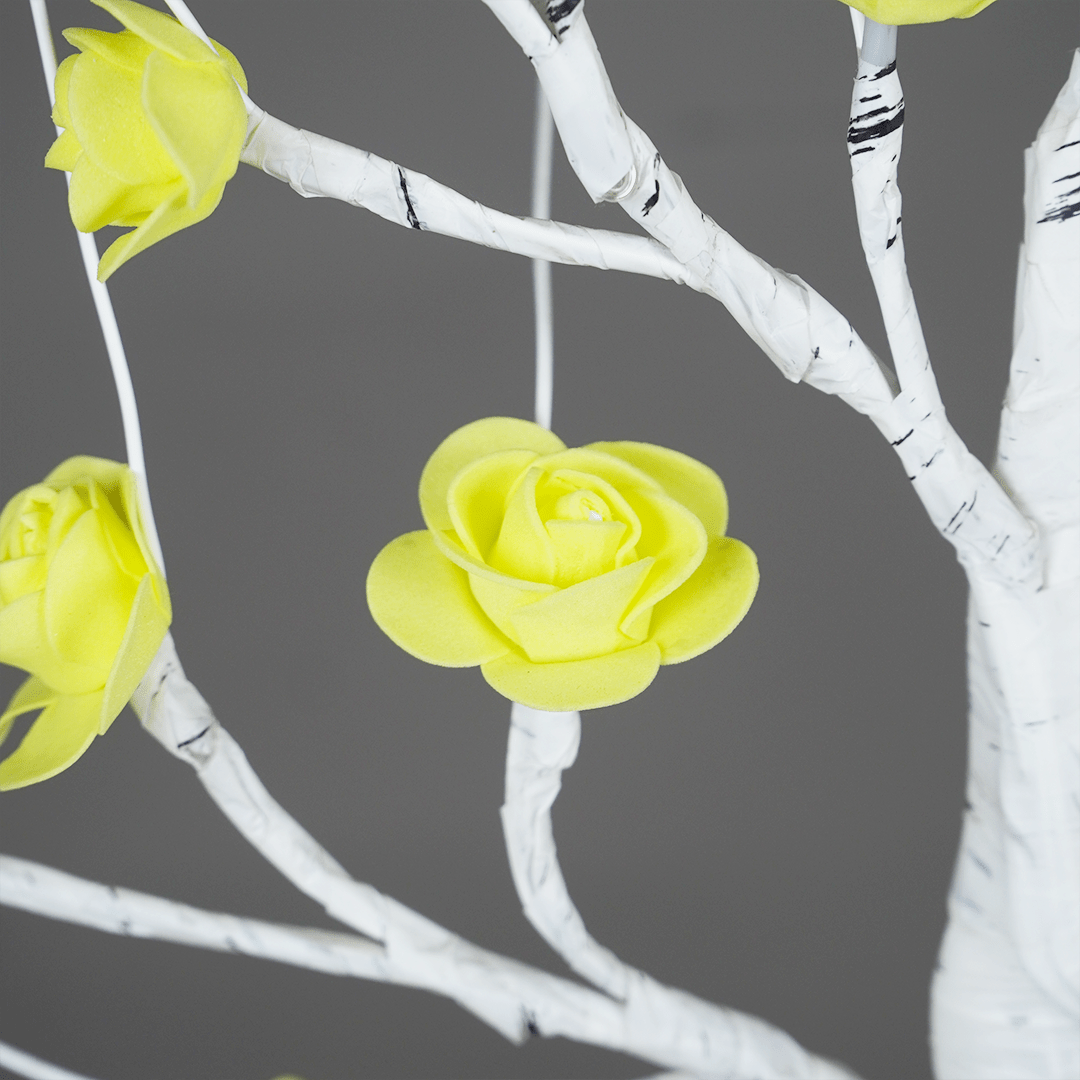 Yellow Blossom Decorative Tree Light – Rose Flower Table Lamp - Memories Insite