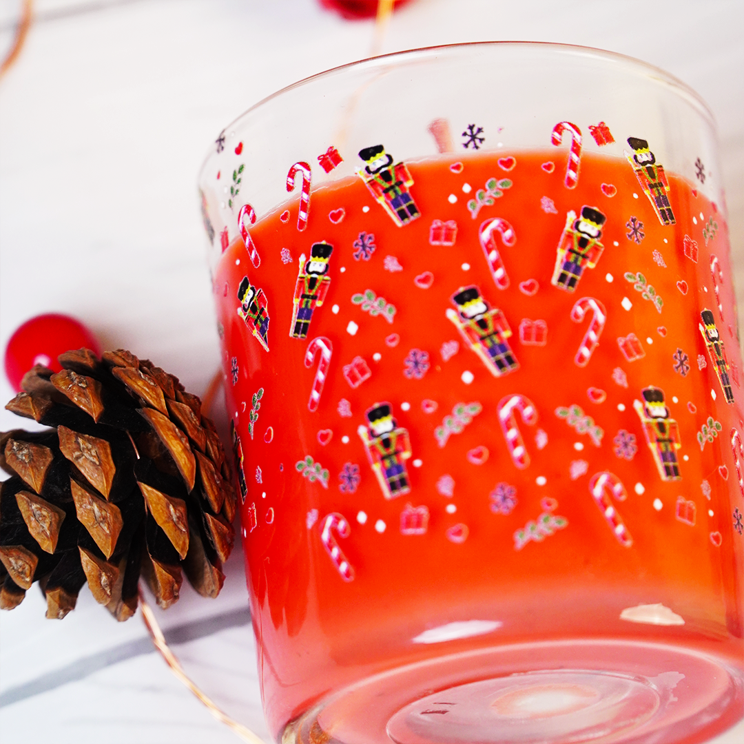 Set-3 Christmas Nutcracker Scented Glass Candles - Memories Insite