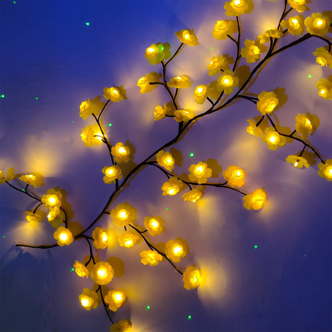 MEMORIES INSITE™ YELLOW ROSE TREE BRANCH WALL LIGHT